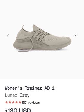 Women's Trainer AD 1 Lunar Grey Knit Sneaker